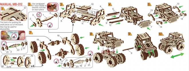 Fa 3D puzzle szupergyors monster truck