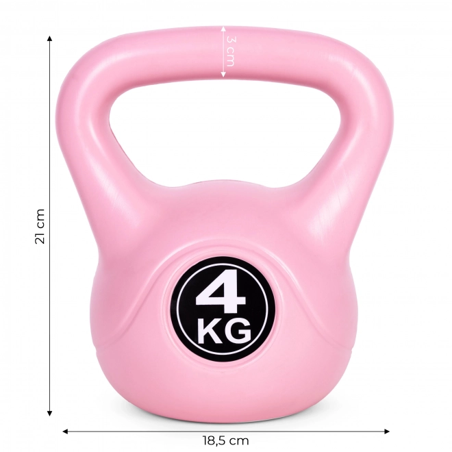 4 kg-os rózsaszín kettlebell edzéshez