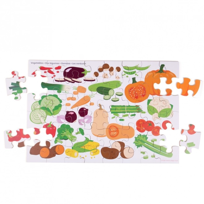 Bigjigs Toys padló puzzle zöldségekkel