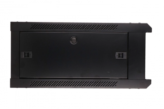 Fali rack szekrény 4U 600x600 fekete üvegajtóval