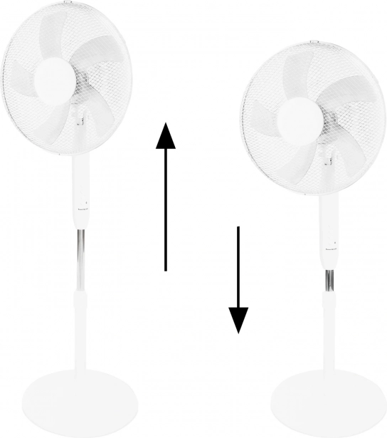 Álló ventilátor 45W - 3 üzemmód, 5 lapát, fehér