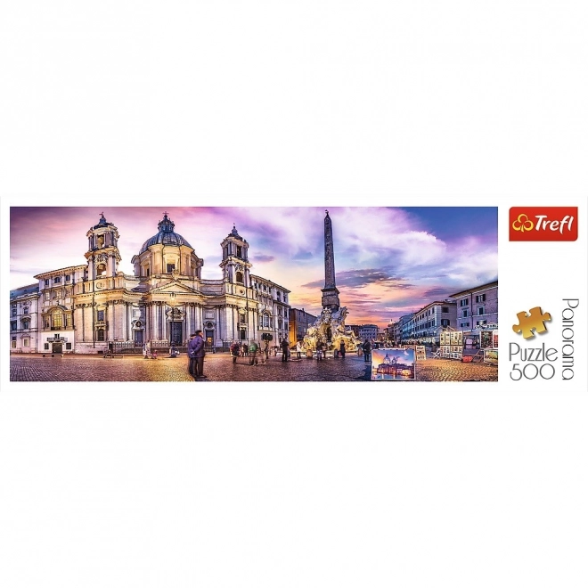 Panoráma puzzle 500 darabos - Piazza Navona Róma