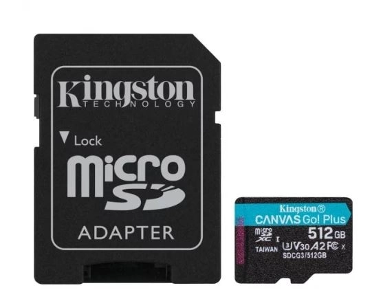 Kingston canvas go plus 512GB microSD memóriakártya