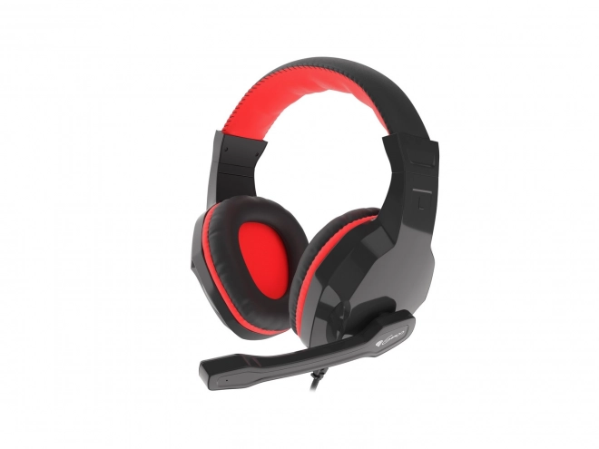 Genesis Argon 100 gamer fejhallgató mikrofonnal fekete-piros