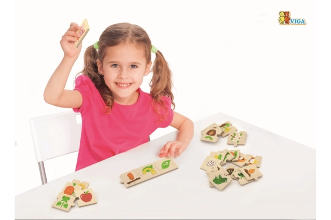 VIGA fa puzzle növekvő állatok és növények