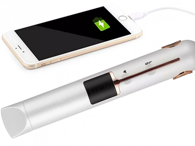 Kerámia hajvasaló LCD kijelzővel és powerbank funkcióval