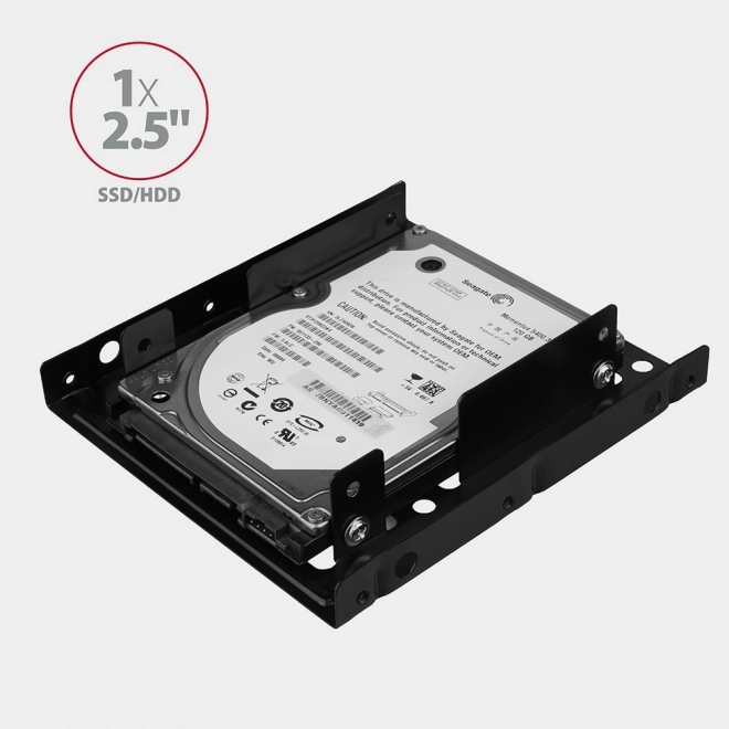 Fekete fém keret 2.5" HDD/SSD szereléshez 3.5" helyzetben