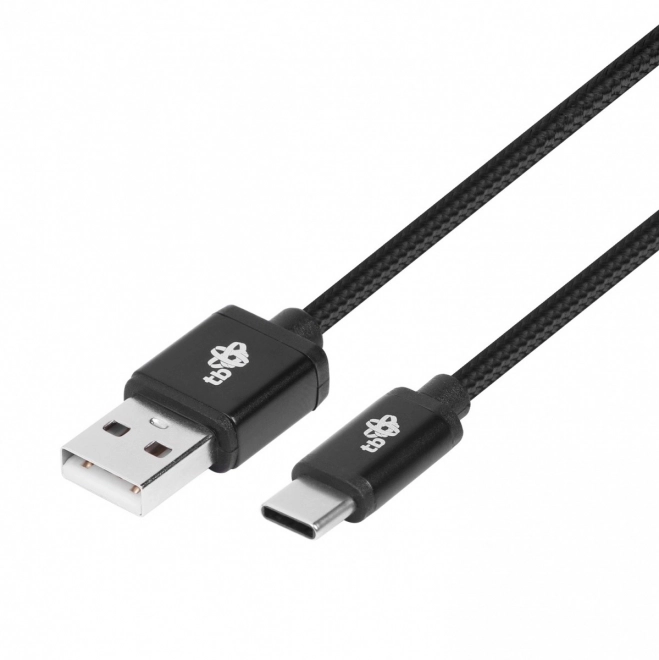 Prémium fekete USB-USB C kábel 1.5m szövött