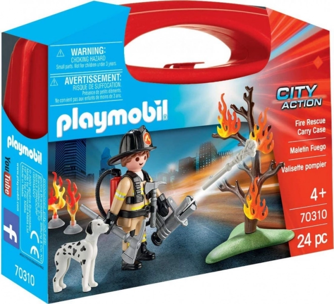 Playmobil tűzoltó készlet doboza