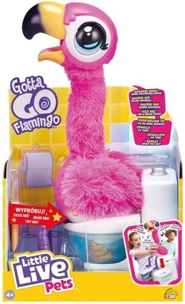 Interaktív flamingó Little Live Pets – eszik, énekel és vécére megy