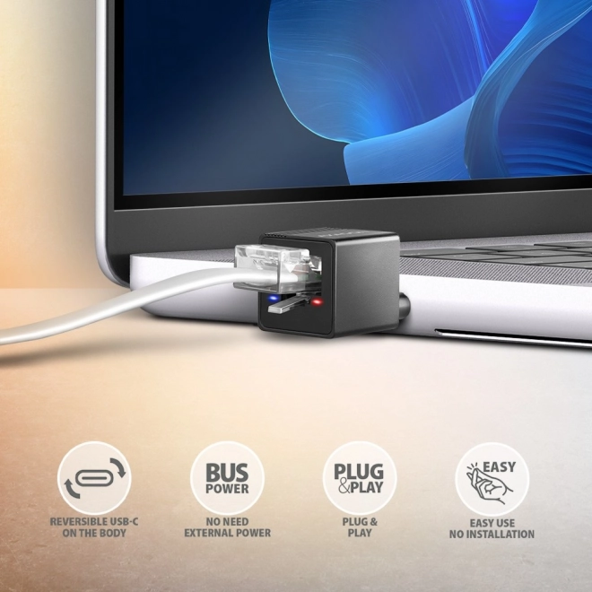 Külső AXAGON USB-C ethernet adapter