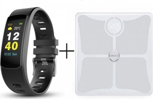 umax stay active – okosmérleg smart scale us10c + okoskarkötő u-band 116hr color