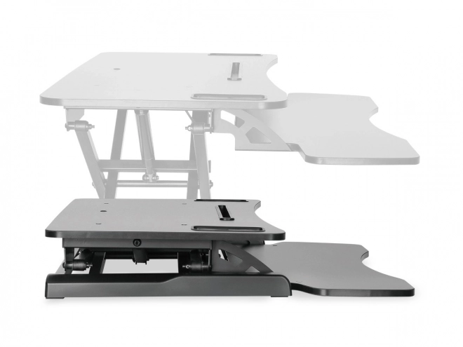 Ergonómikus asztali állvány: 950x615x106-460 mm, állítható, fekete