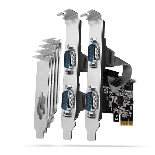 Négyszeres RS-232 soros port PCIe kártya