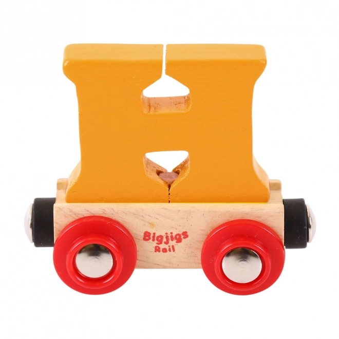 Bigjigs rail fa vonatkocsi - h betű
