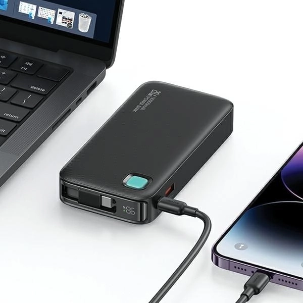 Powerbank 10000mAh 20W USB-C gyors töltés fekete