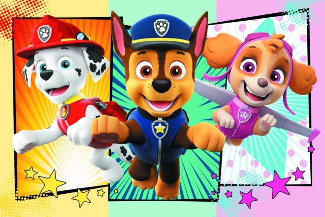 Minipuzzle 54 darabos Paw Patrol 4 fajtája dobozban