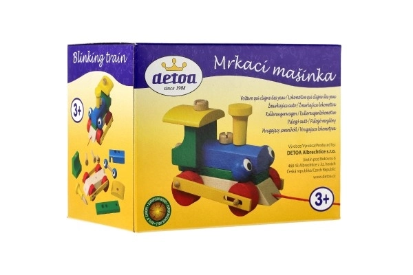 Fa szerelős mozdony játék