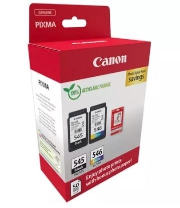 Canon nyomtatópatron PG-545 és CL-546 készlet fényes fotópapírral