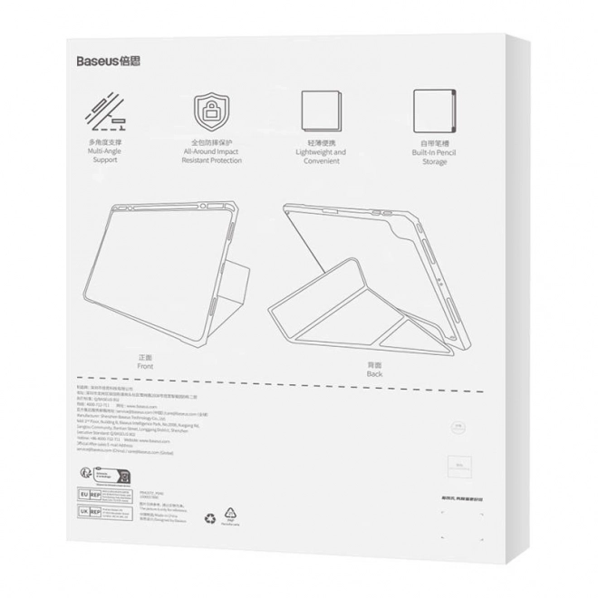 Baseus minimalist mágneses tok iPad Air 4/5 10,9" (baby rózsaszín)