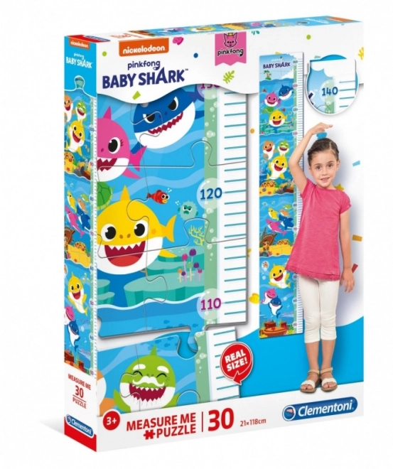 Clementoni Baby Shark növekedésmérő puzzle 30 darabos