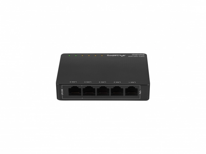 Lanberg PoE+ switch 5 portos Gigabit asztali