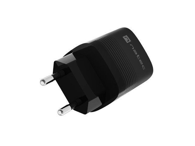 Hálózati töltő Natec Ribera GAN 2 porttal 30W Fekete