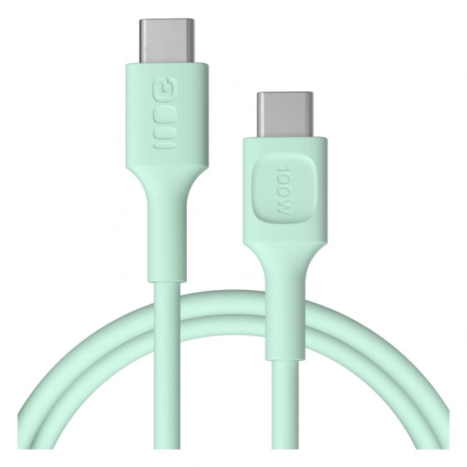 Zöld szilikon PowerFlex 100W USB-C-USB-C kábel