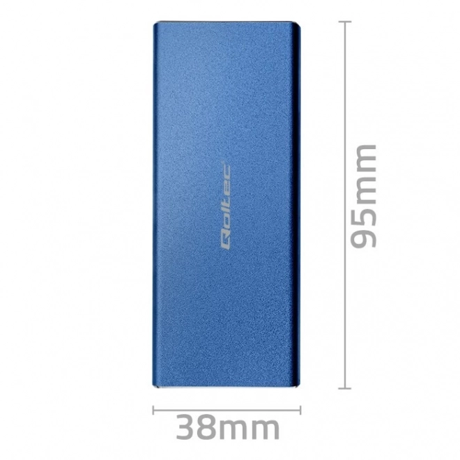 Alumínium kék M.2 SATA SSD ház USB 3.0-val
