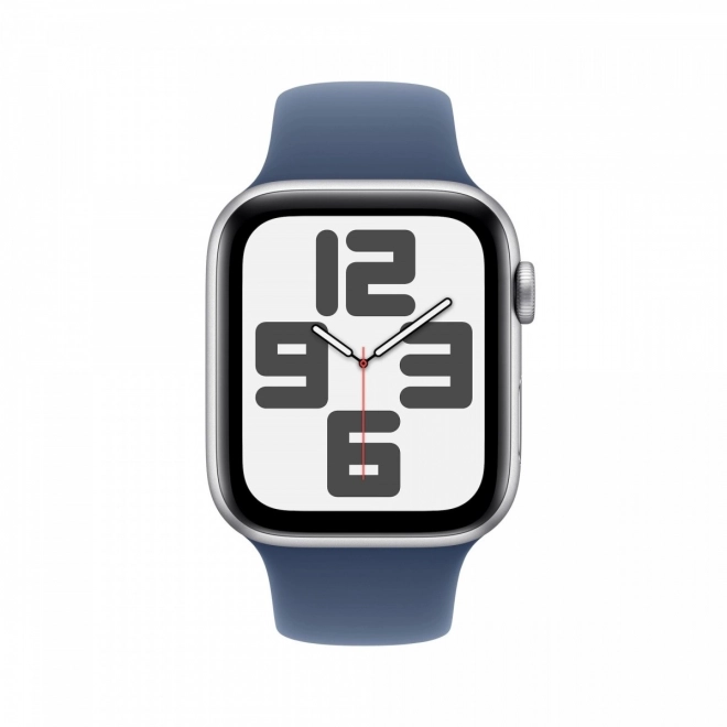 Apple Watch SE GPS ezüst alumínium tokkal és denim sport szíjjal