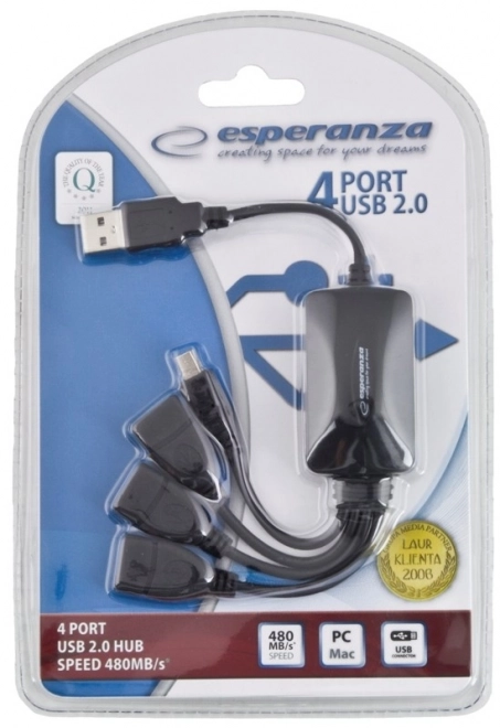 4 portos USB 2.0 hub EA114
