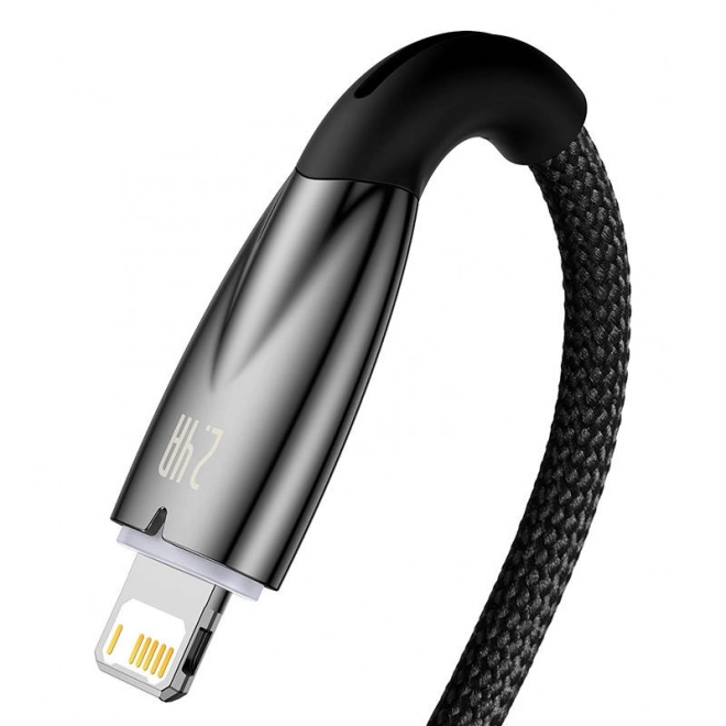 Baseus Glimmer villámcsatlakozós USB kábel, 2,4 A, 2m (fekete)