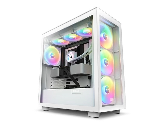 Fehér RGB színes játék számítógépház
