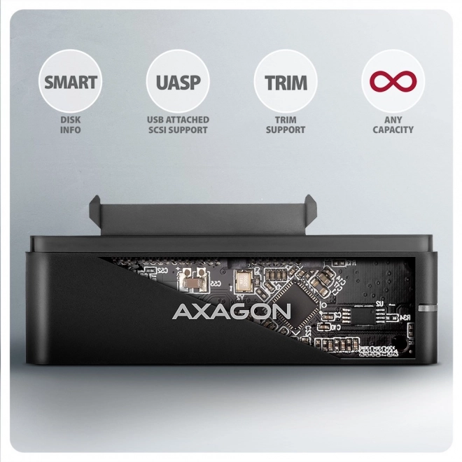Gyorsport USB-C-SATA Adapter 10Gb/s, 2.5/3.5 HDD/SSD, AXAGON