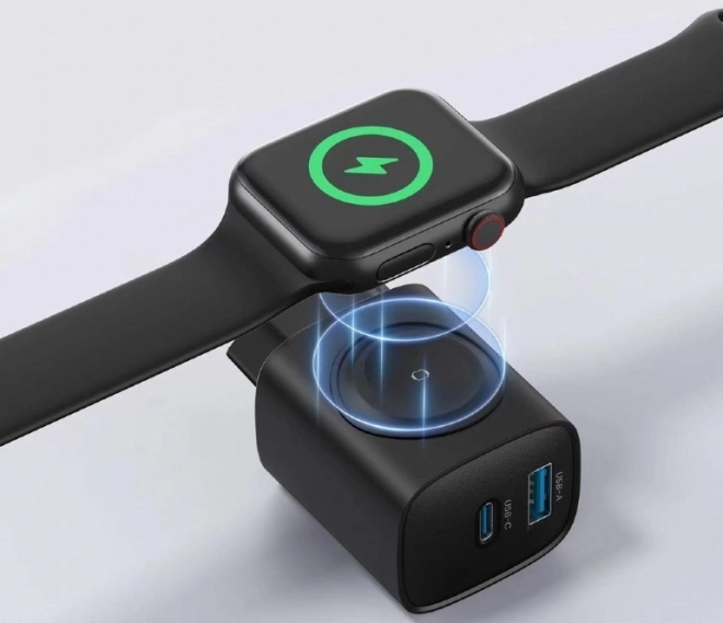 20W USB-C és USB-A PowerDelivery gyorstöltő, fekete