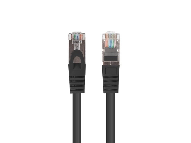 Patchcord CAT6 FTP 1m fekete 10 db