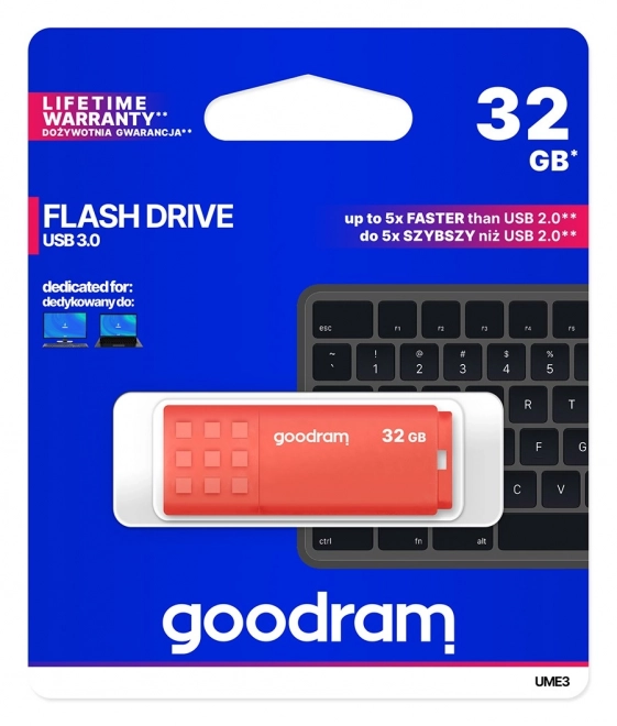 Goodram ume3 32gb usb 3.0 pendrive narancssárga