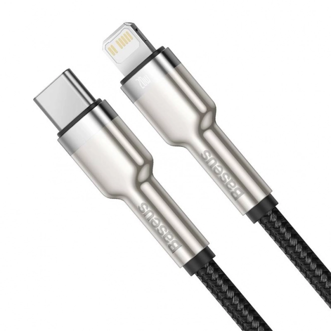 Baseus Cafule usb-c lightning kábel, pd, 20w, 0,25m (fekete)