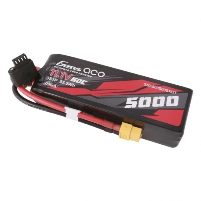 Gens ace G-Tech 5000mAh 11,1V 60C rövid Lipo akkumulátor XT60 csatlakozóval