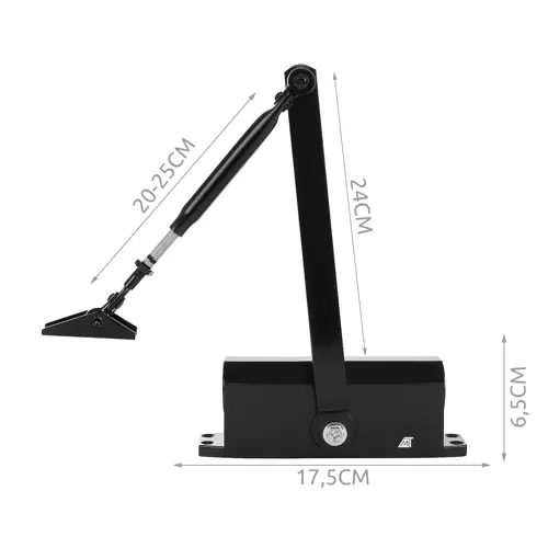 Fekete ajtócsukó 35-60 kg-ig