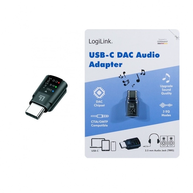 USB-C/M - 3,5mm/F audio adapter DAC & EQ-vel