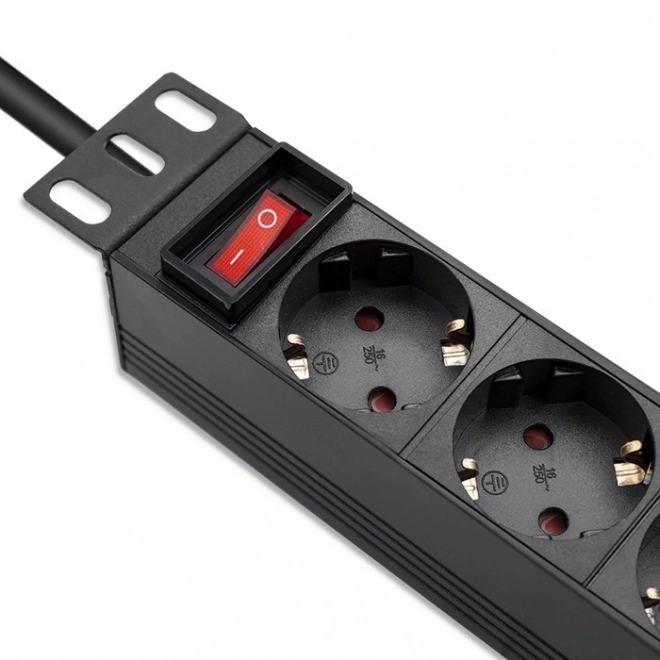 PDU elosztó rack szekrényekhez 10" | 1U | 16A | 4xSchuko | 1.8m