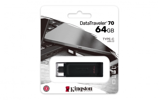 Kingston DataTraveler 70 64GB USB-C Pendrive