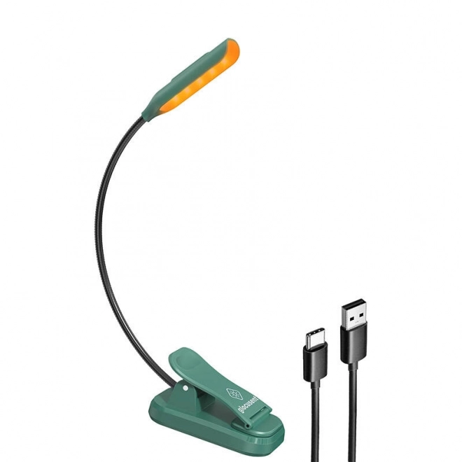 Glocusent mini vezeték nélküli lámpa csipesszel, USB-C zöld