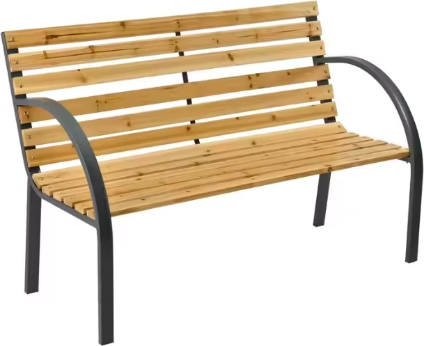 Fa kerti pad háttámlával