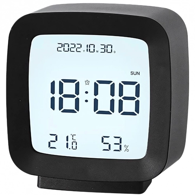 Digitális ébresztőóra LCD kijelzővel, hőmérséklet- és páratartalom méréssel