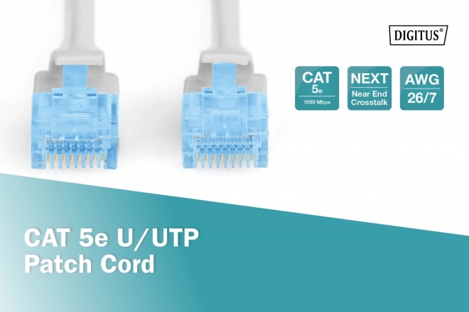 Szürke U/UTP Cat5e patchkábel 3m