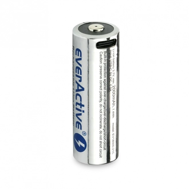 EverActive 18500 Li-ion 3,7V 2100 mAh USB-C újratölthető akkumulátor