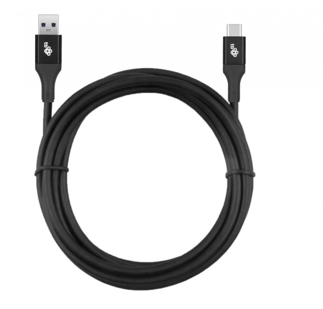 Prémium USB C töltőkábel 2m - fekete