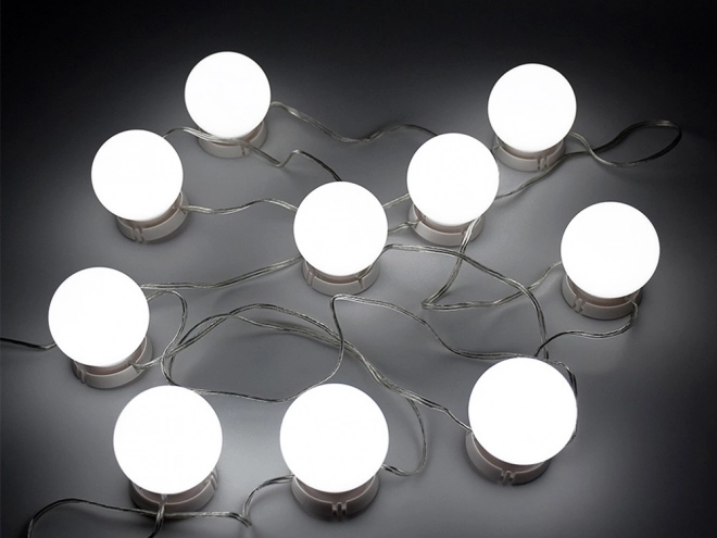 Led lámpák tükörhöz vagy sminkasztalhoz - 10 darabos készlet